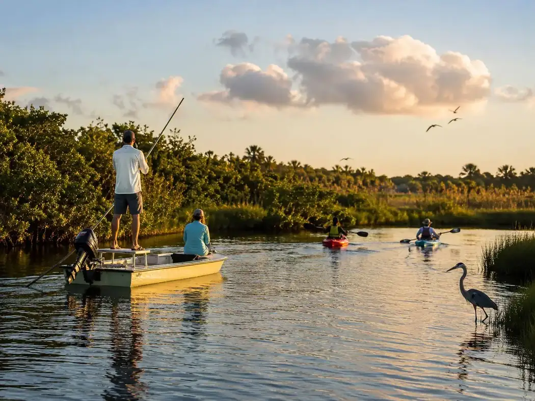 Indian River Lagoon water life scene