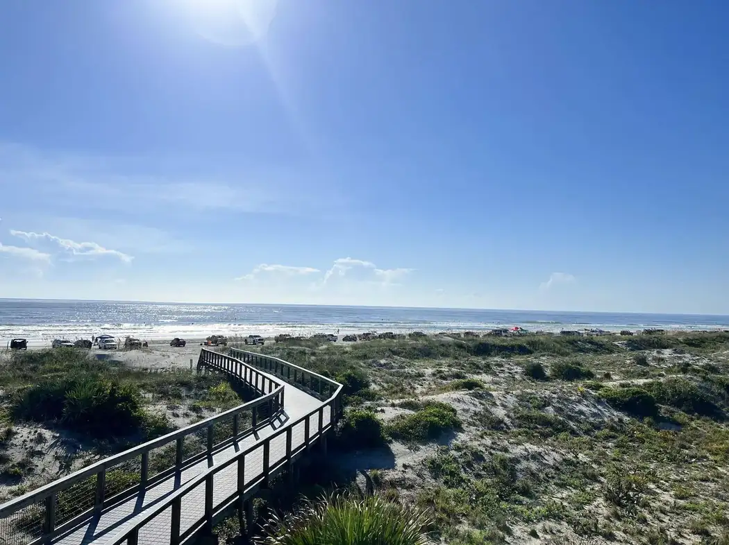 Smyrna Dunes Park boardwalk at the north end of New Smyrna Beach